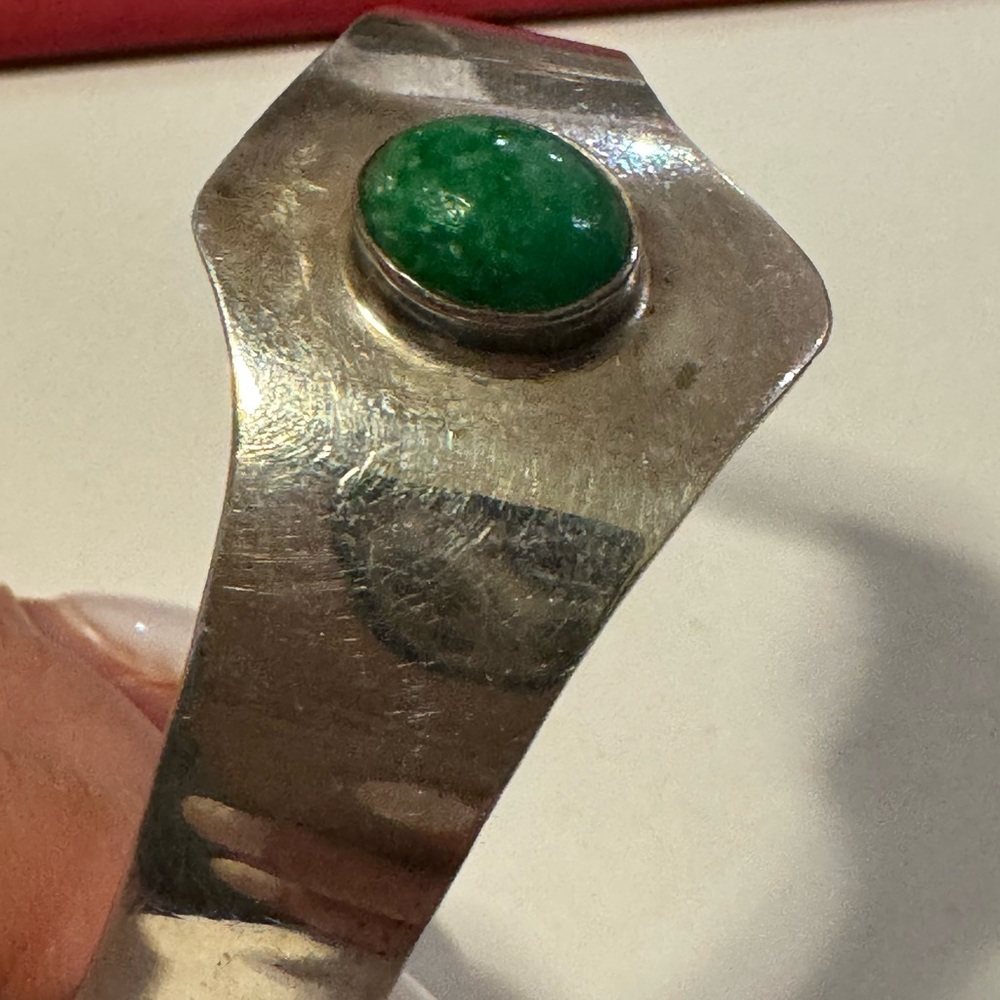 925 Sterling silver and turquoise cuff bracelet 18.4g - Picture 13 of 16